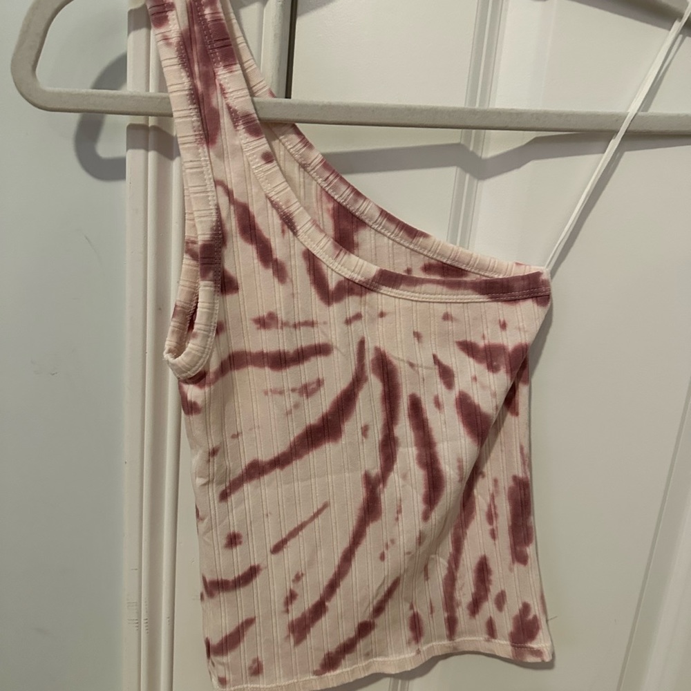 American Eagle Outfitters one shoulder tie dye